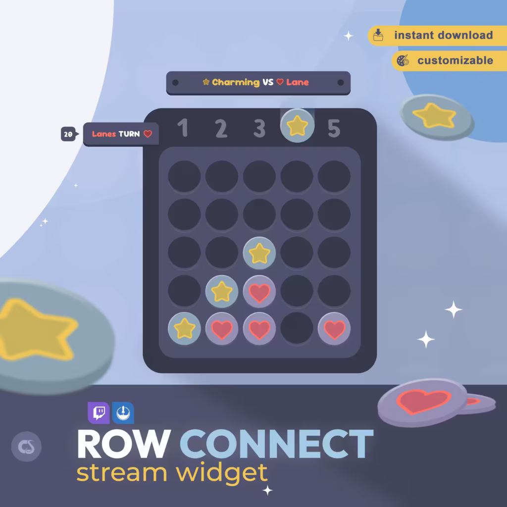 row connect twitch widgets